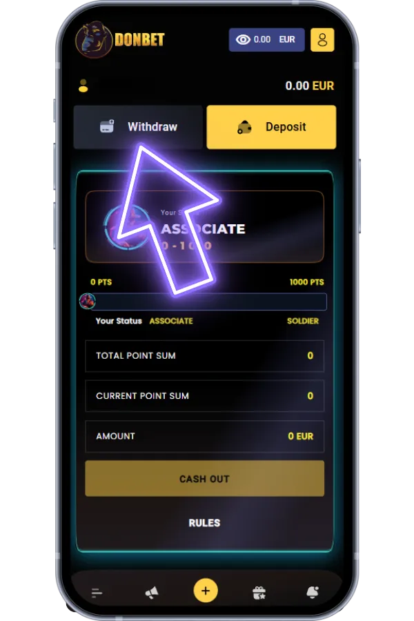 Withdraw section