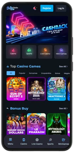 Go to the official MyStake website