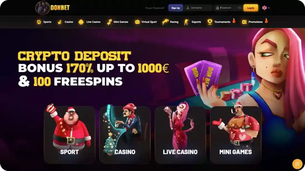 Donbet Casino Main Page