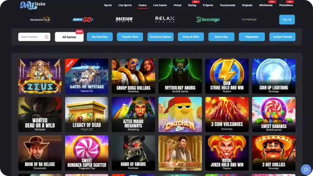 Casino Games at MyStake